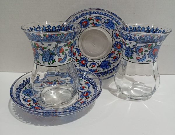 Topkapı Desenli Çay Bardak Takımı